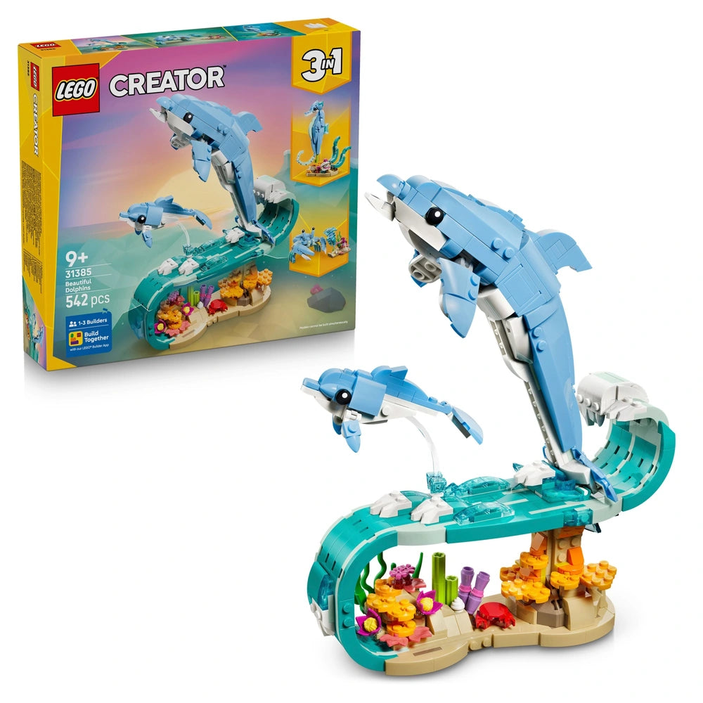 LEGO Creator 31385 3-in-1 Sea Animals: Beautiful Dolphins Set