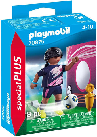 Playmobil 70875 Female Soccer Player, Fun Imaginative Role-Play