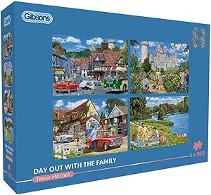 Gibsons Day Out with the Family 4 x 500 Piece Jigsaw