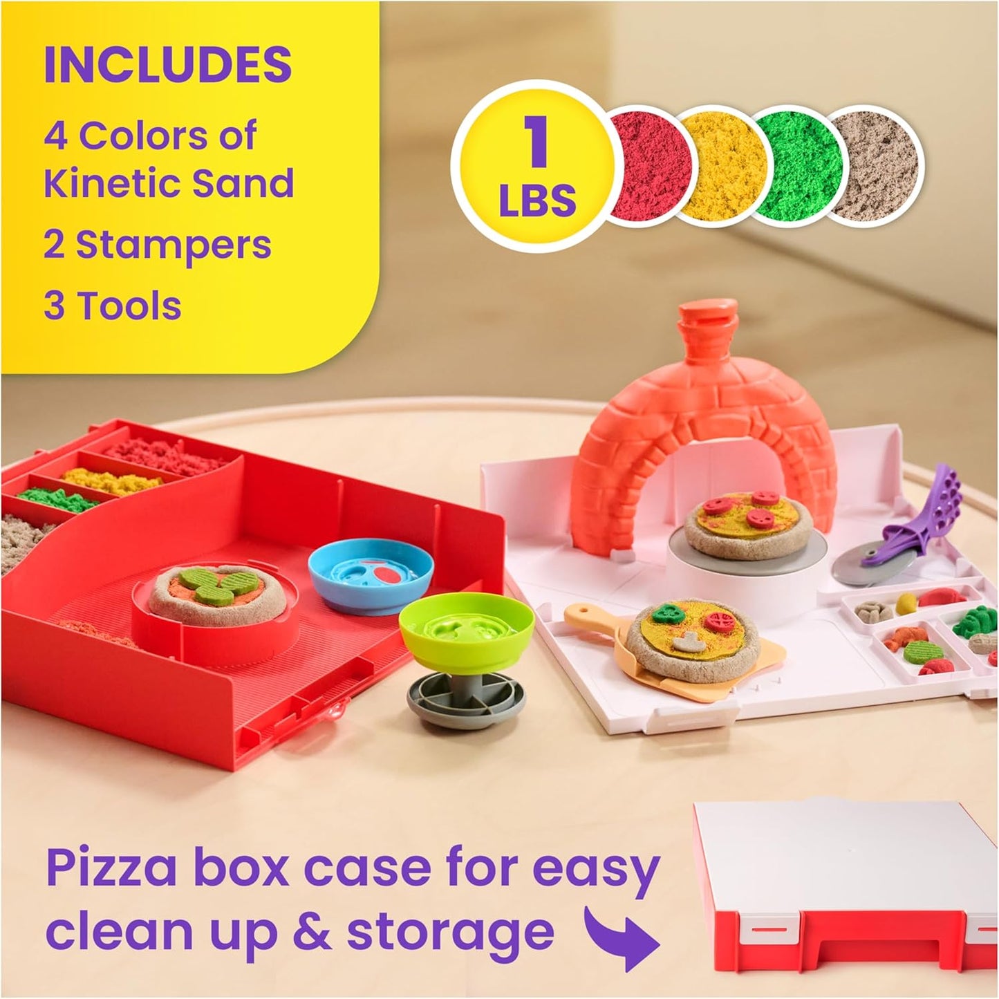 Kinetic Sand Squish Pizza