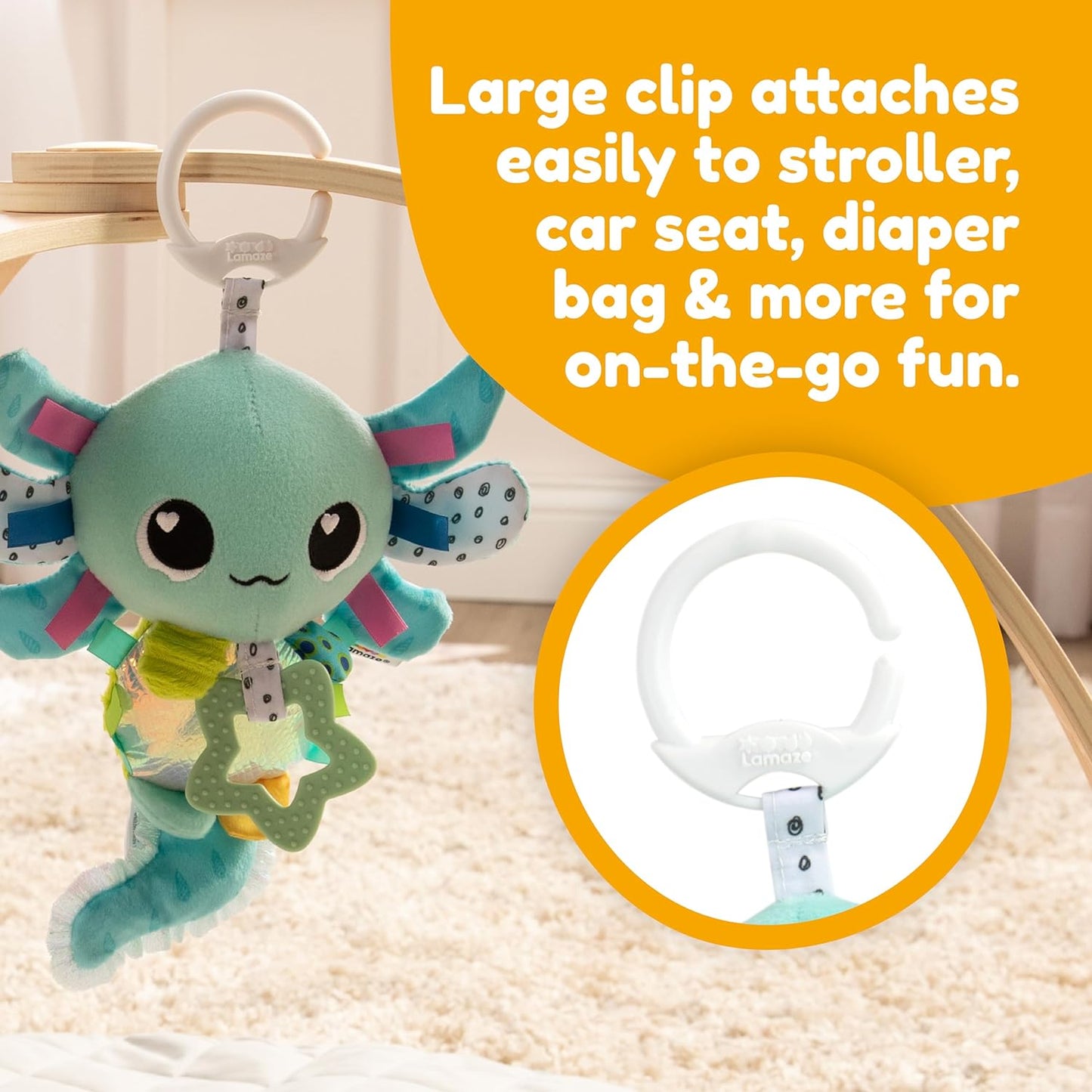 LAMAZE Alise the Axolotl Baby Pram Toy