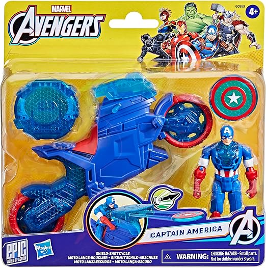 Marvel Avengers Epic World of Action Captain America Shield-Shot Cycle