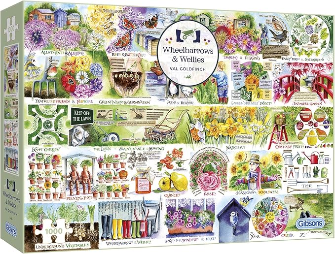 Gibsons Wheelbarrows and Wellies 1000 Piece Jigsaw