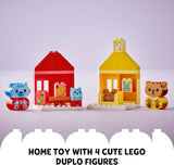 LEGO DUPLO My First Daily Routines: Eating & Bedtime Toddler Learning Toys with 2 Houses and 4 Animal Figures, Let's Toddlers Explain Feelings, Gifts for Kids, Girls and Boys Aged 18 Months Plus 10414