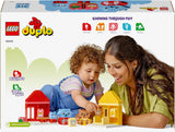 LEGO DUPLO My First Daily Routines: Eating & Bedtime Toddler Learning Toys with 2 Houses and 4 Animal Figures, Let's Toddlers Explain Feelings, Gifts for Kids, Girls and Boys Aged 18 Months Plus 10414