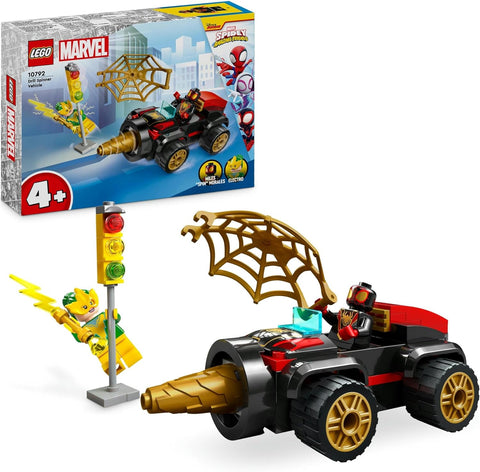 LEGO Marvel Spidey and his Amazing Friends Drill Spinner Vehicle, Spider-Man Car 10792
