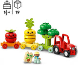 LEGO 10982 DUPLO My First Fruit and Vegetable Tractor Toy, Stacking and Colour Sorting Toys