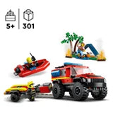 LEGO City 60412 4x4 Fire Engine with Rescue Boat Set