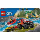 LEGO City 60412 4x4 Fire Engine with Rescue Boat Set