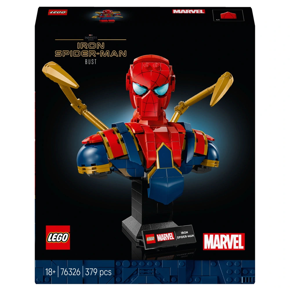 LEGO Marvel 76326 Iron Spider-Man Bust Set for Adults