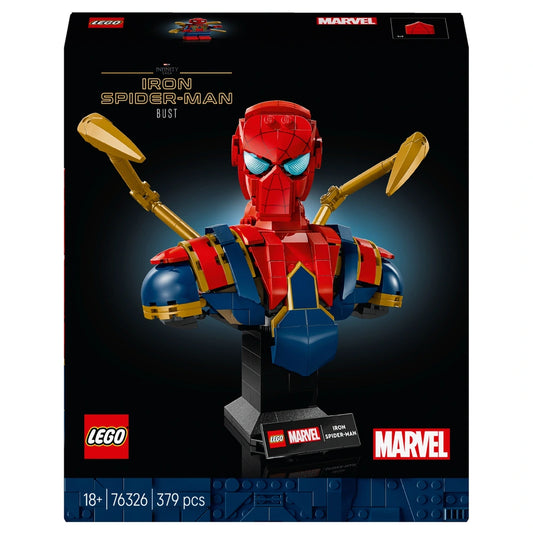 LEGO Marvel 76326 Iron Spider-Man Bust Set for Adults