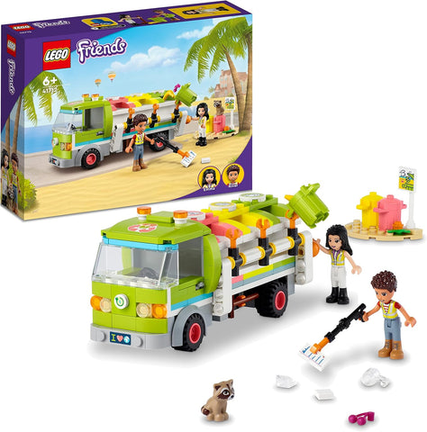 LEGO 41712 Friends Recycling Truck Toy with Garbage Sorting Bins plus Emma and River Mini Dolls