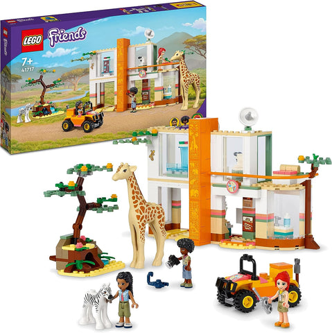 LEGO 41717 Friends Mia's Wildlife Rescue Toy with Zebra and Giraffe Safari Animal Figures plus 3 Mini Dolls