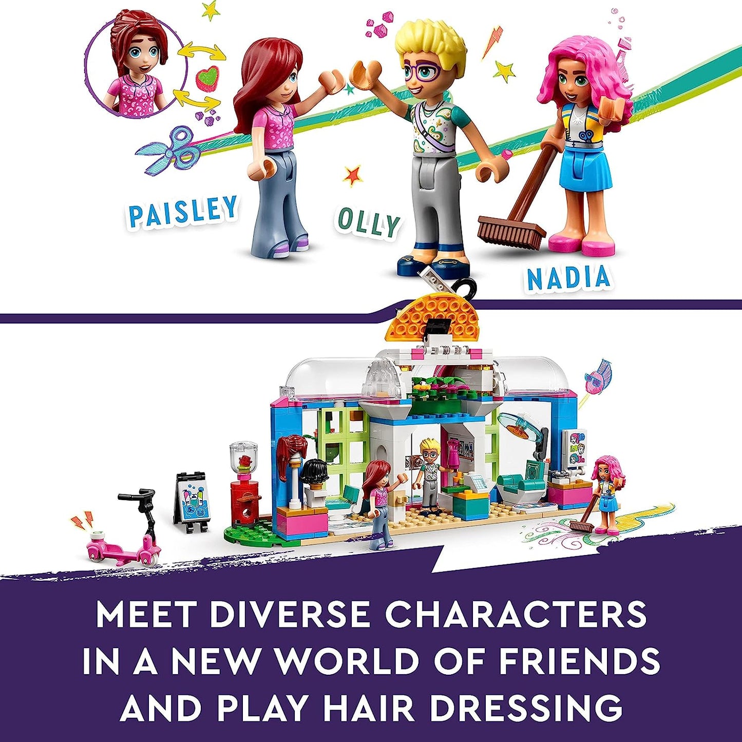 LEGO 41743 Friends Hair Salon, Toy Hairdressing Set