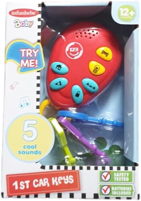 Baby Car Keys Toy with 5 Cool Sounds, 24+ Months