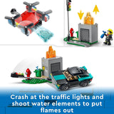 LEGO 60319 City Fire Rescue & Police Chase with Truck, Motorbike and Car Toys