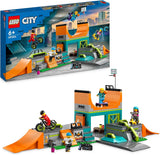LEGO City Street Skate Park Set, Toy For Kids Aged 6 Plus Years Old with BMX Bike, Skateboard, Scooter, In-Line Skates and 4 Skater Minifigures to Perform Stunts, 2023 Set 60364