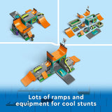 LEGO City Street Skate Park Set, Toy For Kids Aged 6 Plus Years Old with BMX Bike, Skateboard, Scooter, In-Line Skates and 4 Skater Minifigures to Perform Stunts, 2023 Set 60364