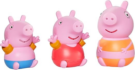 TOMY Toomies Peppa Pig, Mummy Pig, Peppa & George Bath Squirters