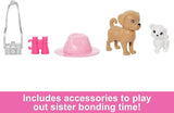 Barbie & Stacie Doll Set with 2 Pet Dogs & Accessories