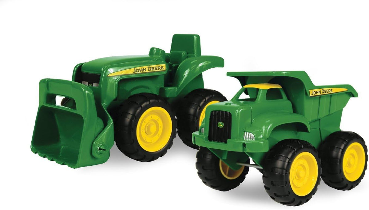 John Deere 6'' Dump Truck & Toy Tractor With Loader Construction Vehicle Set