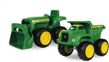 John Deere 6'' Dump Truck & Toy Tractor With Loader Construction Vehicle Set