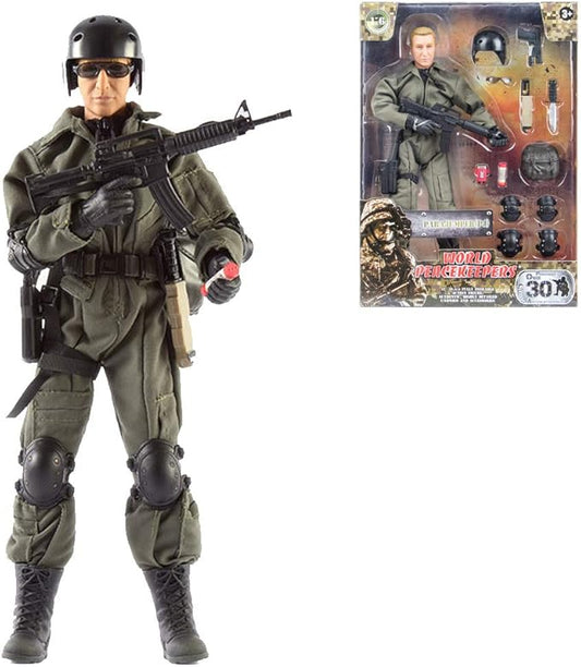 WORLD PEACEKEEPERS from Peterkin | 12" Parajumper Action Figure with Accessories