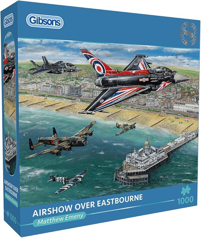 Gibsons Airshow over Eastbourne 1000 piece jigsaw puzzle