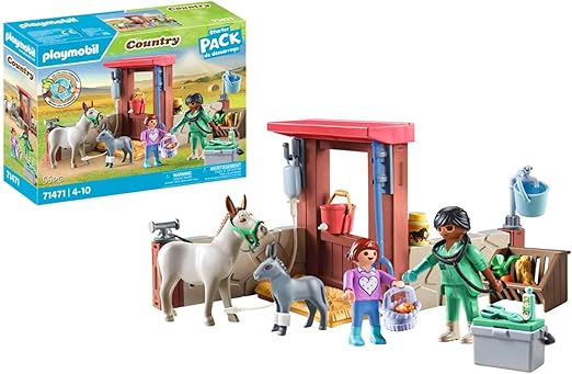 Playmobil 71471 Country: Farmyard Veterinarian Starter Pack,
