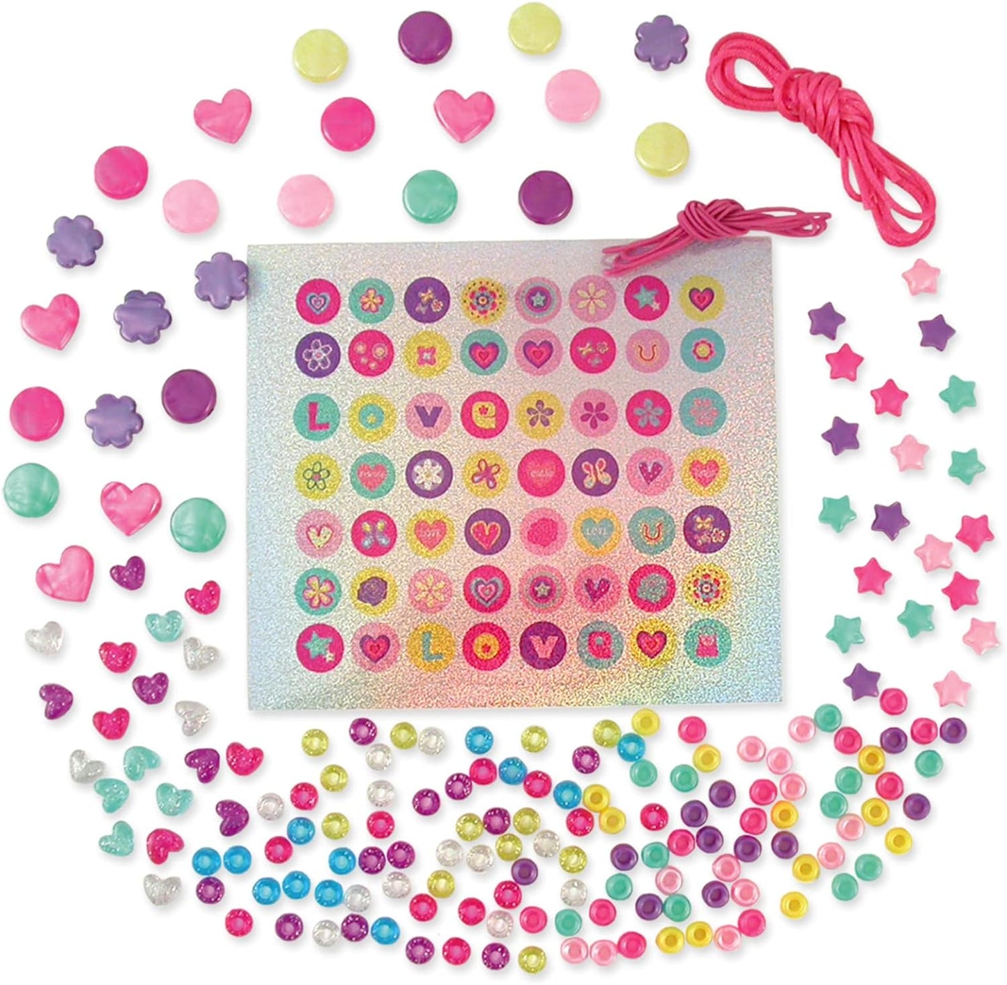 Galt Sparkle Jewellery - Childrens Necklace and Bracelet Making, Craft Kit for Kids