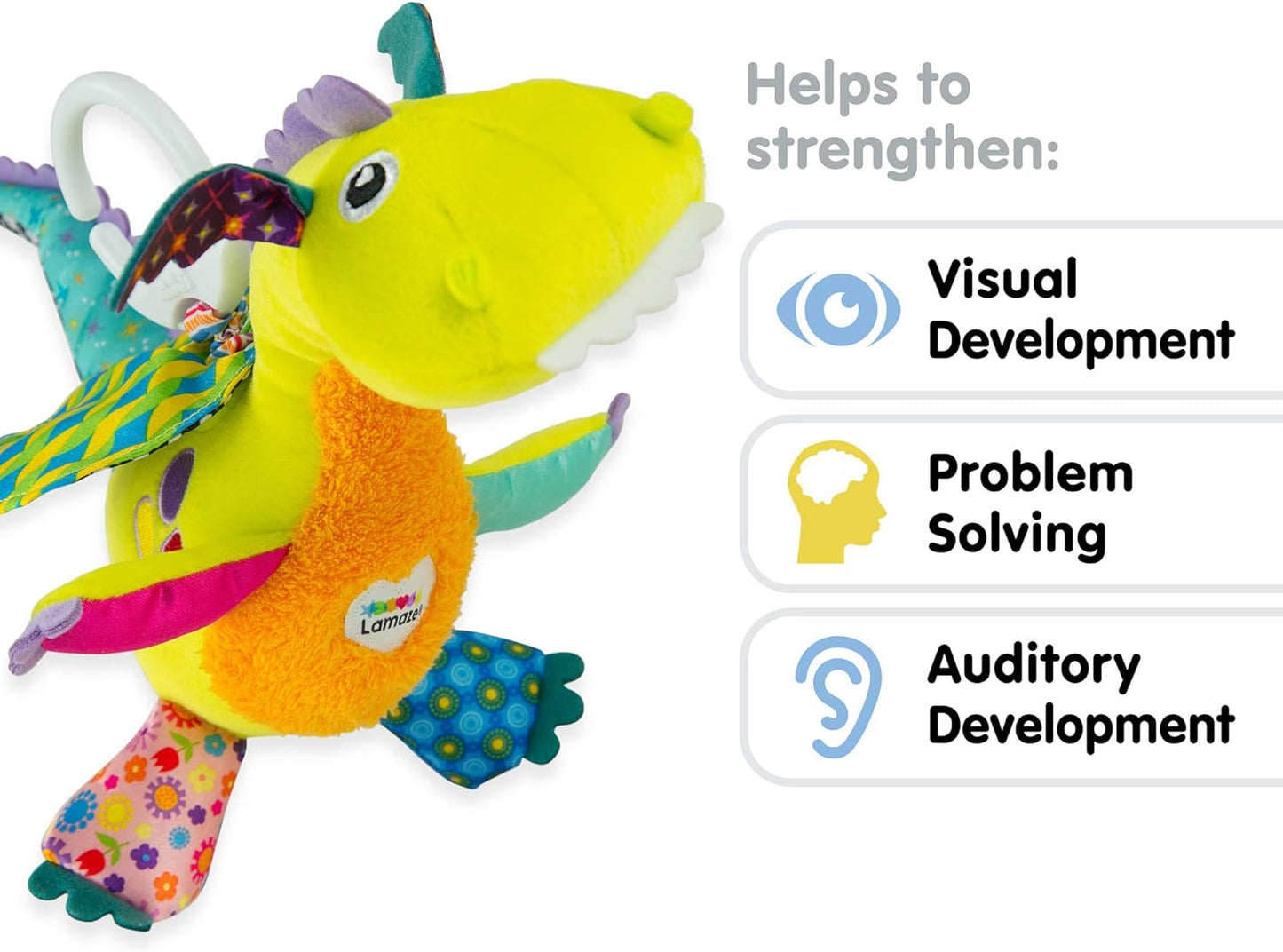 LAMAZE Flip Flap Dragon, Clip on Pram