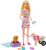 Barbie Doll with 2 Toy Dogs & Pet Accessories