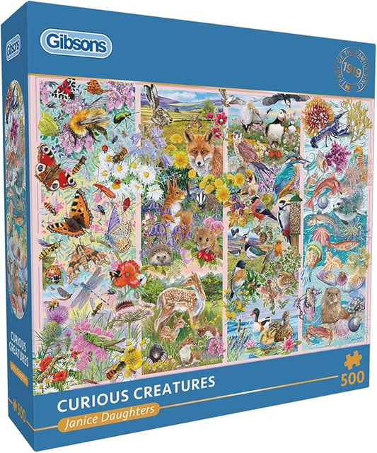 Gibsons Curious Creatures 500 piece jigsaw puzzle
