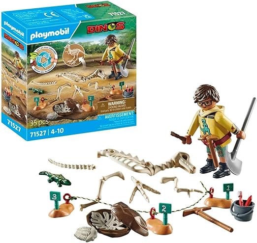 Playmobil 71527 Dinos: Archaeological Dig with Dino Skeleton