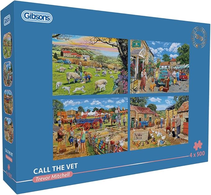 Gibsons Call the Vet 4 x 500 Piece Jigsaw