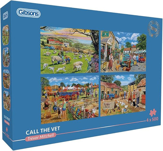 Gibsons Call the Vet 4 x 500 Piece Jigsaw