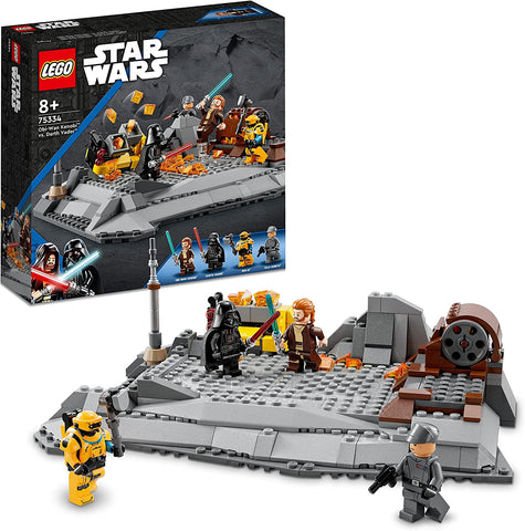 LEGO 75334 Star Wars Obi-Wan Kenobi vs. Darth Vader Set, Buildable Action Toy for Kids