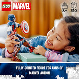 LEGO 76258 Marvel Captain America Construction Figure Buildable Toy with Shield
