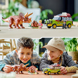 LEGO 76959 Jurassic Park Triceratops Research Dinosaur Toy Set with Ford Explorer Car and Dino Figure, 30th Anniversary Collection