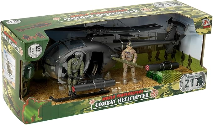 WORLD PEACEKEEPERS from Peterkin | 36cm Combat Helicopter with Military Figures