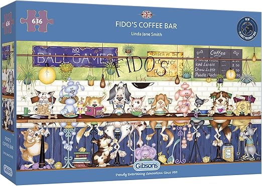 Fido's Coffee Bar 636 Piece Jigsaw Puzzle