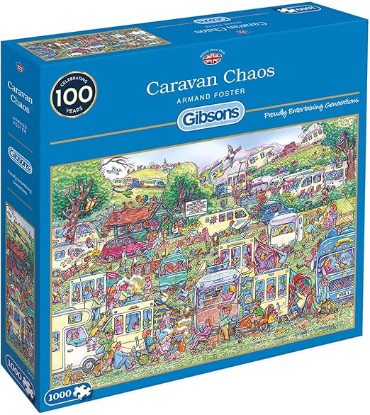 Gibsons Caravan Chaos Jigsaw Puzzle (1000 Pieces)