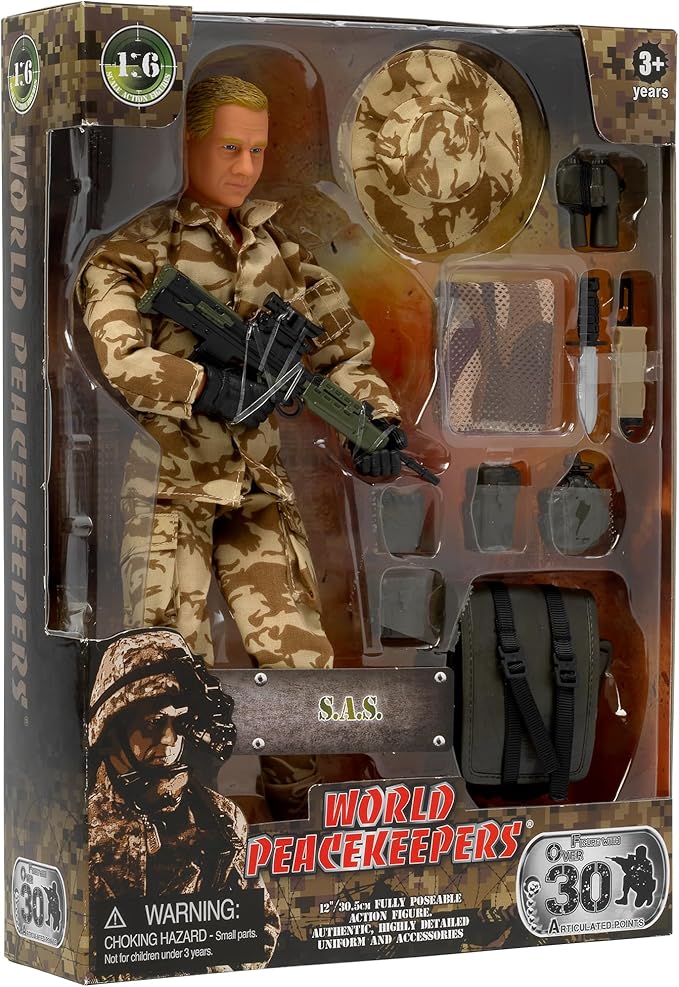 WORLD PEACEKEEPERS from Peterkin | 12" S.A.S. Action Figure & Accessories