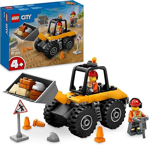 LEGO City Yellow Construction Wheel Loader 60450
