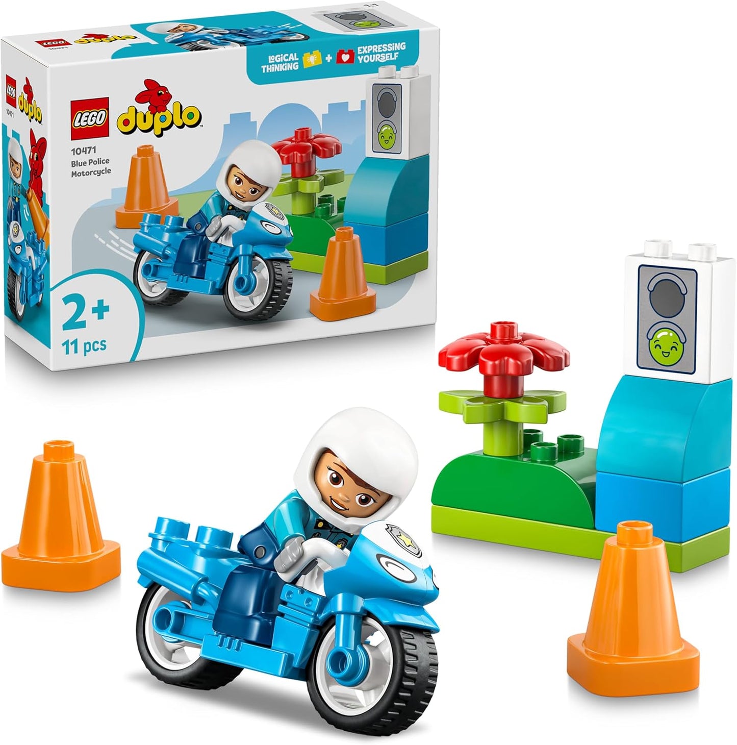 Lego 10471 Blue Police Motorcycle