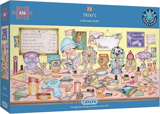 Trixi’s | 636 Piece Jigsaw Puzzle | Panoramic Cat Puzzle