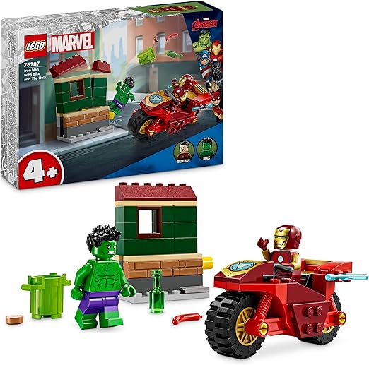 LEGO Marvel 76287 Iron Man with bike and The Hulk