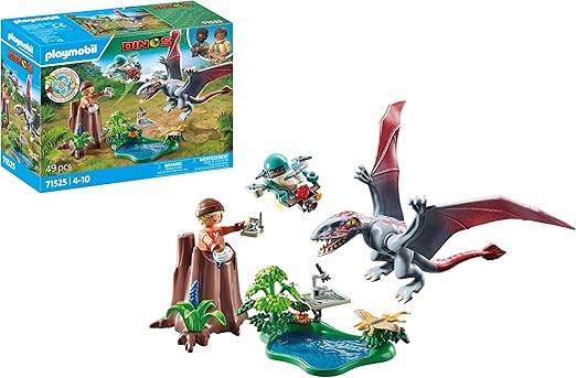 Playmobil 71525 Dinos: Observatory for Dimorphodon, including drone with camera
