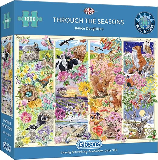 Through the Seasons | 1000 Piece Jigsaw Puzzle | Nature Wildlife Puzzle