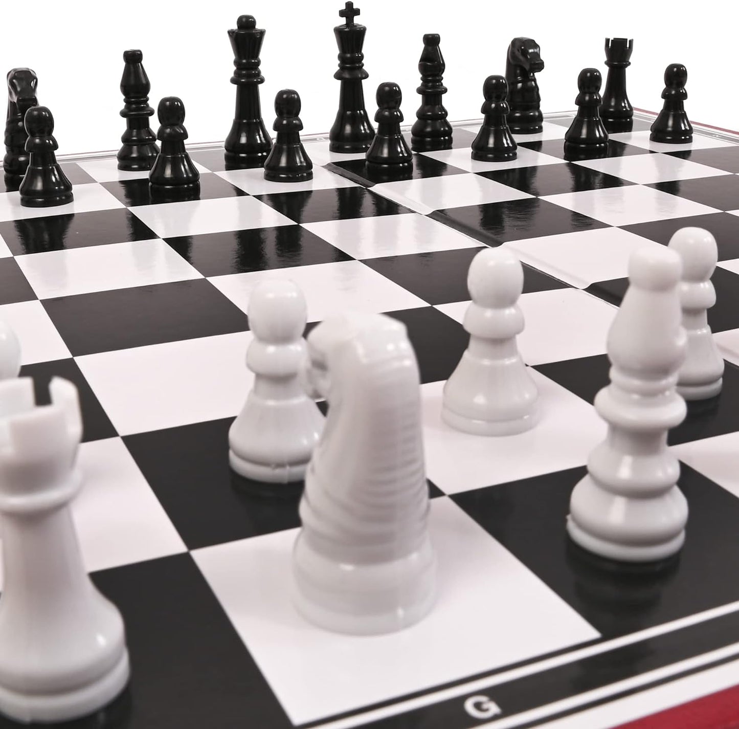 M.Y Traditional Games Chess Board - Lightweight, Folding, Travel Chess Set